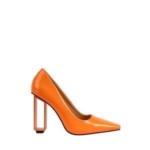 Ninety Union Pandora Geometric Metal Heel Pump, Orange, 7